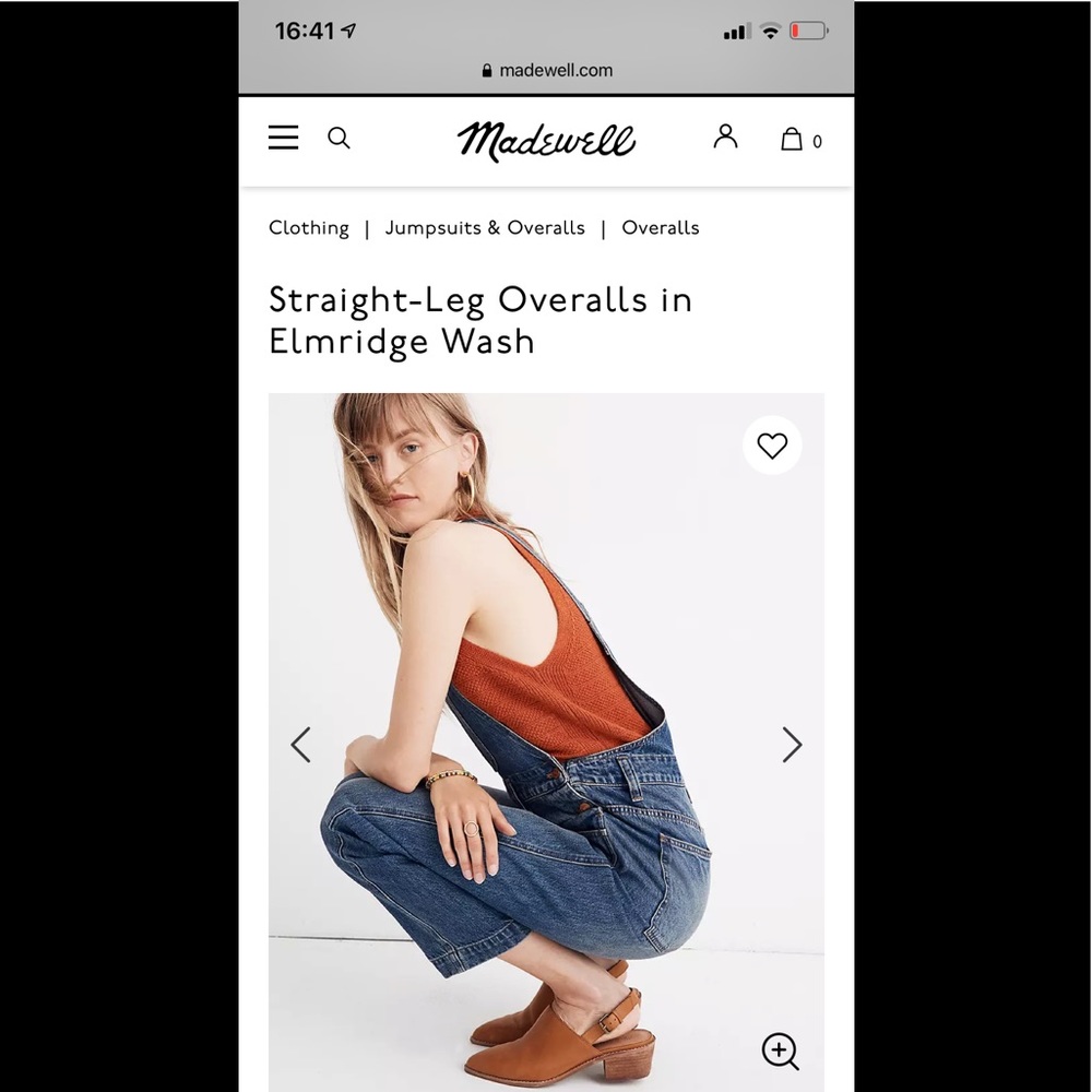 Madewell Straight-leg Overalls in Elmwood wash